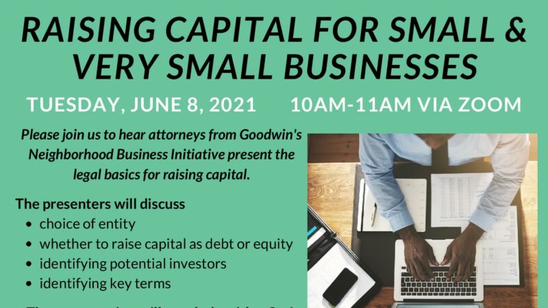 Raising Capital for Small and Very Small Businesses